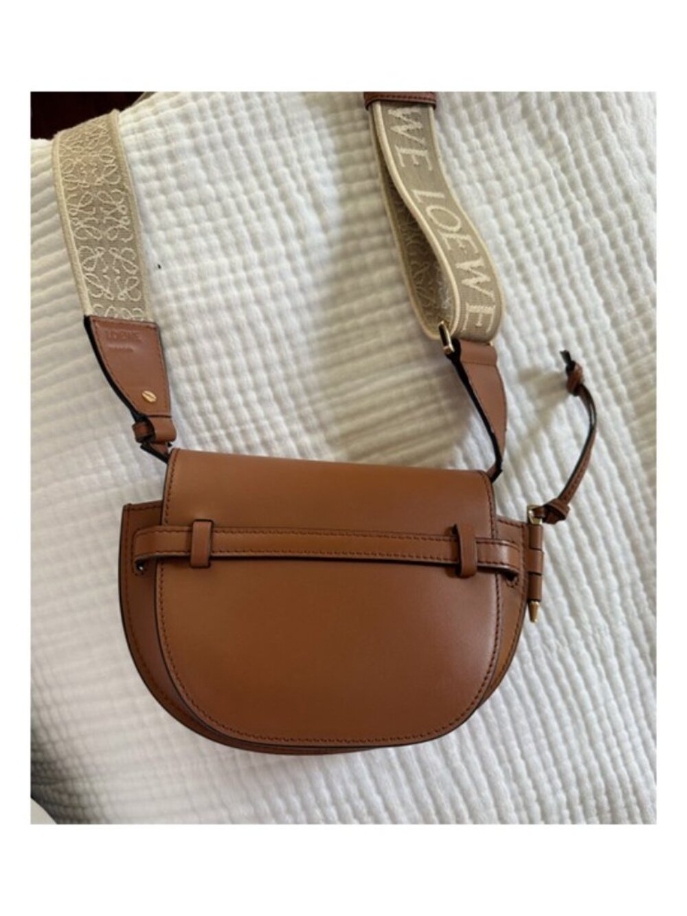 Loewe. Mini Gate Knot Leather Shoulder Bag with Anagram Strap in Jacquard. - Picture 8 of 9